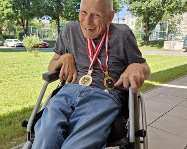 Gerhard Gahleitner aus der Wirkstatt an der Sill ist stolzer Staatsmeister im Para-Boccia.